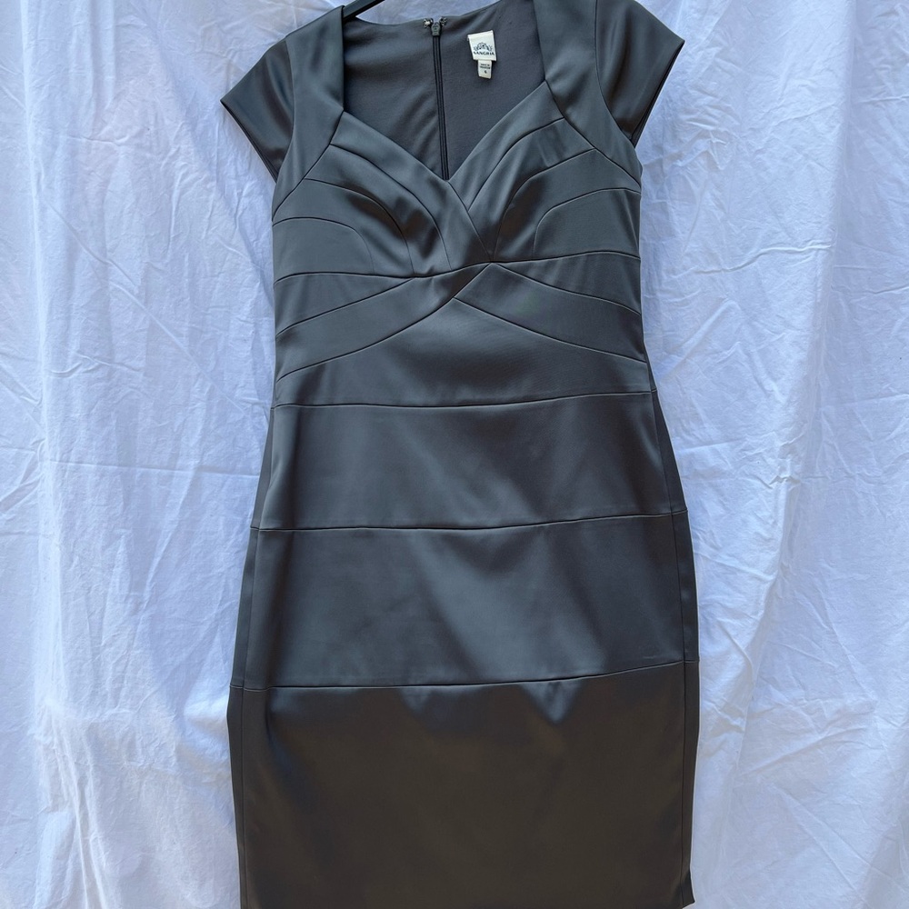 Signature by Sangria Green Sheath Mini Dress Sweetheart Neckline